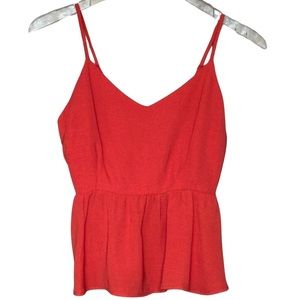 Monteau Spaghetti Strap Top in Soft Orange